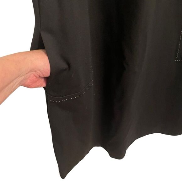 J. McLaughlin Alicia A Line Dress Pockets Black MED NWT - Picture 3 of 7